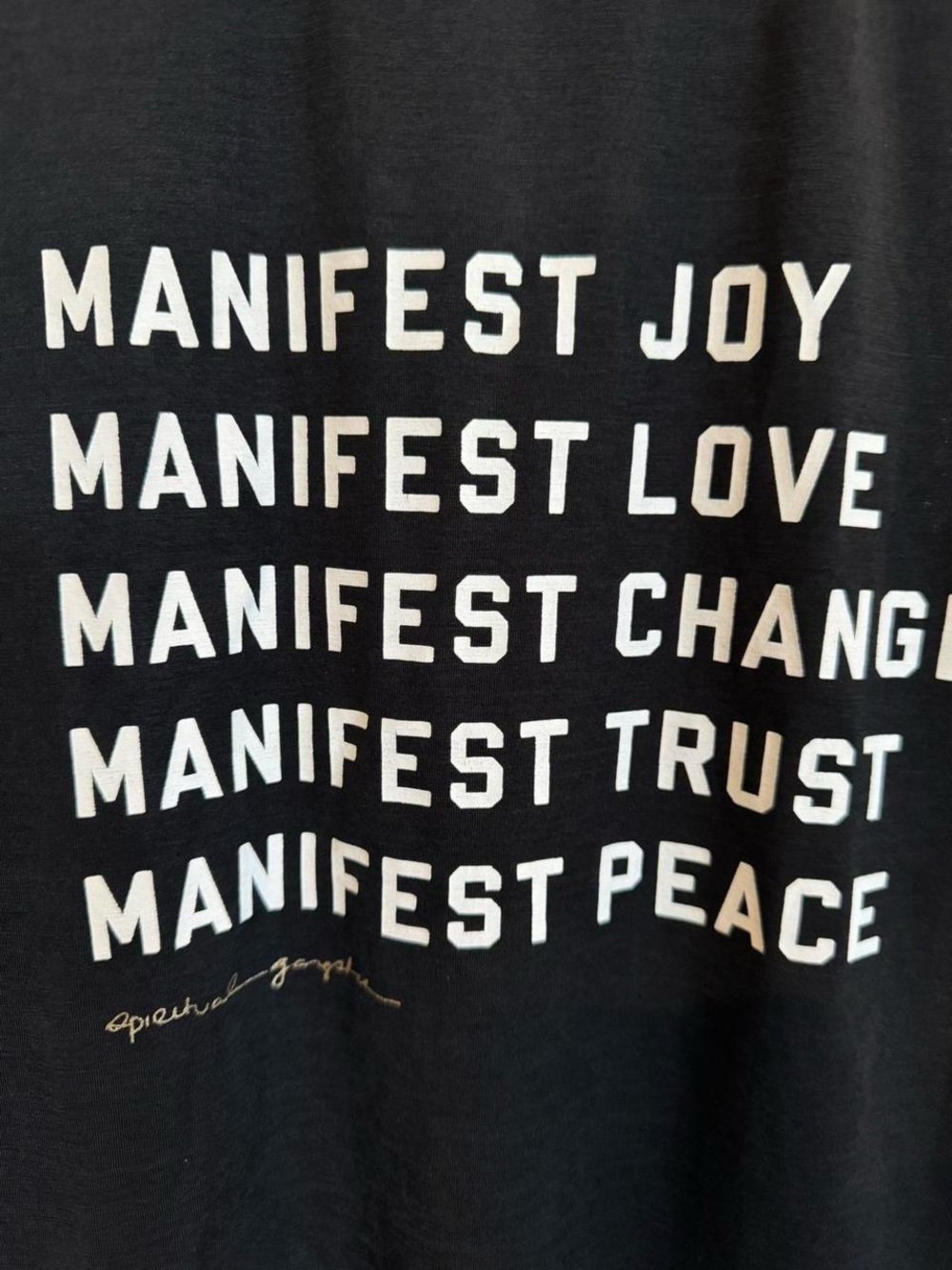 Spiritual Gangster Black Graphic Manifest Tank Top - Picture 3 of 5
